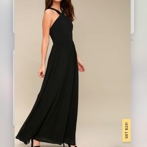 Air of Romance Black Maxi Dress